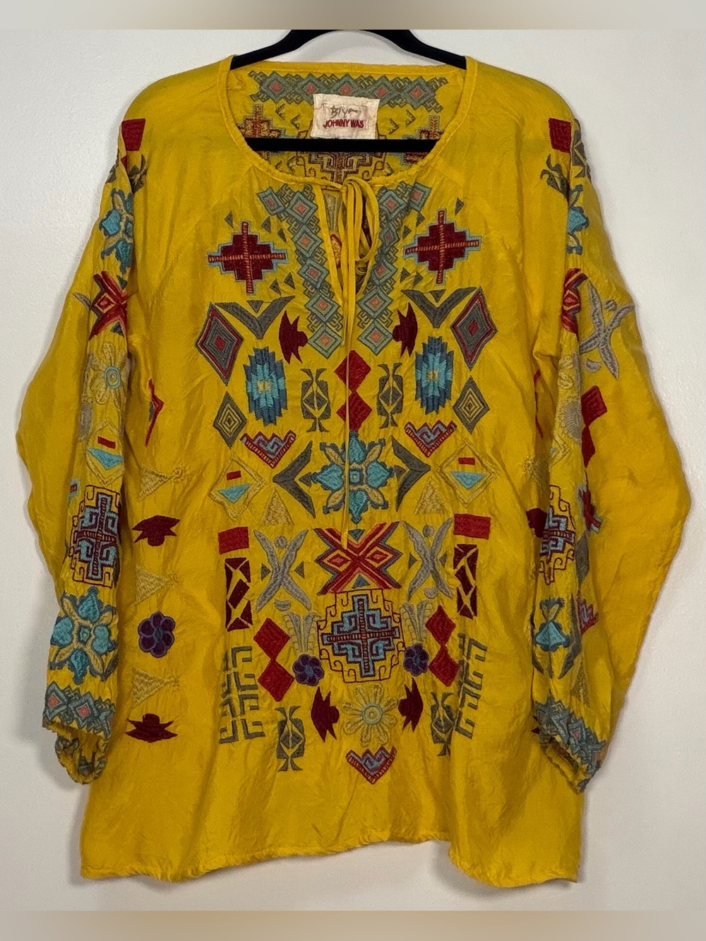 Johnny Was Biya Ziggy Cupra Tunic Blouse in Golden Road M